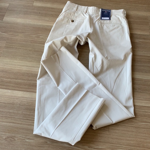 Frank’s made USA trim fit unhemmed ( tall inseam for tall men) plain front khaki - Picture 12 of 17